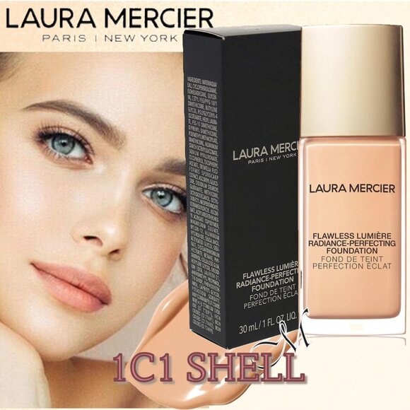 Laura Mercier Flawless Lumière Perfecting Foundation - 1C1 Shell 30ml NIB - Picture 1 of 9